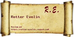 Retter Evelin névjegykártya