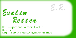 evelin retter business card